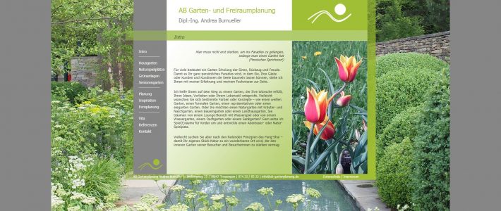 AB Garten- und Freiraumplanung (Logo, Visitenkarten, Flyer, Web)