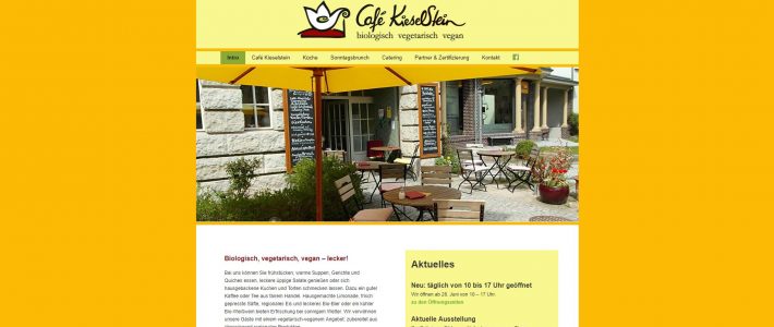 Café Kieselstein (Logo, Flyer, Web)