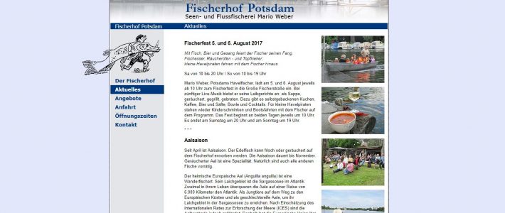 Fischerhof Potsdam (Web, Presse)
